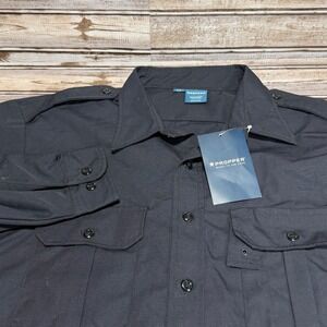 Propper‎ NWT Mens Tactical Long Sleeve Ripstop Shirt Navy XL Regular